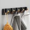 Folding Towel Hanger 2 Ways Wall Hook Coat Clothe Holder for Bathroom