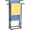Freestanding 2-Tier Towel Rack Bathroom and Poolside Drying Stand