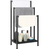 Freestanding Bathroom Floor Stand with 5 Bars Heavy-Duty Towel Rack