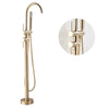 Freestanding Bathtub Faucet Brass Hot Cold Water Mixer Swivel Spout