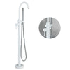 Freestanding Bathtub Faucet Brass Hot Cold Water Mixer Swivel Spout