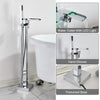 Freestanding Waterfall Brass Bathtub Faucet 2 Function Hand Shower Tap