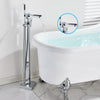 Freestanding Waterfall Brass Bathtub Faucet 2 Function Hand Shower Tap