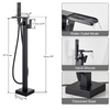Freestanding Waterfall Brass Bathtub Faucet 2 Function Hand Shower Tap