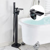 Freestanding Waterfall Brass Bathtub Faucet 2 Function Hand Shower Tap