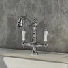 French Vintage Double Handle Brass Faucet Bathroom Sink Mixer Tap