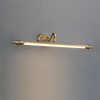 Full Copper Mirror Front Wall Lamp Golden Anti-Fog LED Bathroom Light