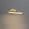 Full Copper Mirror Front Wall Lamp Golden Anti-Fog LED Bathroom Light