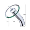 Glass Waterfall Art Deck Mounted Faucet Washbasin Faucet