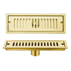 Gold Stainless Steel Linear Shower Floor Drain with Anti-Odor Strainer