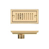 Gold Stainless Steel Linear Shower Floor Drain with Anti-Odor Strainer