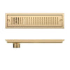 Gold Stainless Steel Linear Shower Floor Drain with Anti-Odor Strainer
