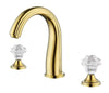 Luxury Brass Crystal Widespread Basin Faucet Bathroom Sink Mixer Tap