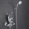 Gold Bathtub Faucet Crystal Handle Bath Sets with Hand Shower Mixer Tap