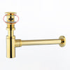 Gold Brass Bottle Trap Bathroom Sink Drains with Pop Up Drain Kit