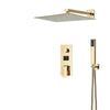 Gold Digital Display Shower Faucet Set Rainfall Bathtub Shower System