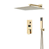 Gold Digital Display Shower Faucet Set Rainfall Bathtub Shower System