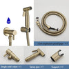 Gold Handheld Bidet Sprayer Set Stainless Steel Bathroom Bidet