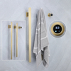 Gold Heated Towel Rail 220V Wall Mounted Smart Bathroom Warmer Modern Dubai