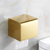 Gold Stainless Steel Bathroom Accessory Roll Paper Toilet Tissue Box