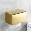 Gold Stainless Steel Bathroom Accessory Roll Paper Toilet Tissue Box
