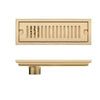 Gold Stainless Steel Linear Shower Floor Drain with Anti-Odor Strainer