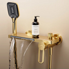 Solid Brass Single Handle Mixer Tap with Hand Shower Bathtub Faucet