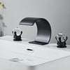 Golden Bathroom Basin Faucet for Vessel Sink Crane Waterfall Tap