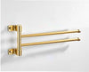 Golden Light Aluminum Wall Mounted Rotating Towel Rack Bath Rail Hanger