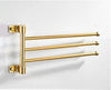 Golden Light Aluminum Wall Mounted Rotating Towel Rack Bath Rail Hanger