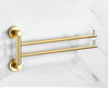 Golden Light Aluminum Wall Mounted Rotating Towel Rack Bath Rail Hanger