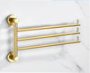 Golden Light Aluminum Wall Mounted Rotating Towel Rack Bath Rail Hanger