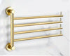 Golden Light Aluminum Wall Mounted Rotating Towel Rack Bath Rail Hanger