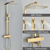 Thermostatic Shower Faucet Rainfall Head Wall Mounted Shower Sets