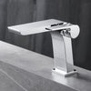 Gun Grey Basin Faucet Brass Bathroom Basin Waterfall Water Mixer Tap
