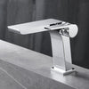 Gun Grey Basin Faucet Brass Bathroom Basin Waterfall Water Mixer Tap