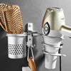 Hair Dryer Holder Space Bathroom Wallshelf Hair Dryer Rack with Basket
