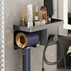 Hair Dryer Stand Wall Holder For Hairdryer Cradle With Storage Tray