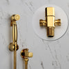 Hand Held Bidet Sprayer Titanium Gold Solid Brass Toilet Douche Kit