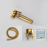 Hand Held Bidet Sprayer Titanium Gold Solid Brass Toilet Douche Kit