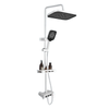 Height Adjustable Brass Rain Shower System Set with Handheld Spray