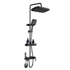 Height Adjustable Brass Rain Shower System Set with Handheld Spray