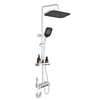 Height Adjustable Brass Rain Shower System Set with Handheld Spray