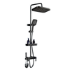 Height Adjustable Brass Rain Shower System Set with Handheld Spray