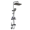 Height Adjustable Brass Rain Shower System Set with Handheld Spray