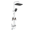 Height Adjustable Brass Rain Shower System Set with Handheld Spray