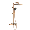 Hot Cold Brass Rain Shower with Handheld Shower Triple Function Control