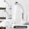 Hot Cold Water 360 Rotate Bathroom Faucet Black White Basin Faucet