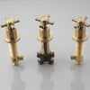 Hot Cold Water Control Valve Set Brass Handle Bathroom Mixer Valve