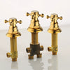 Hot Cold Water Control Valve Set Brass Handle Bathroom Mixer Valve